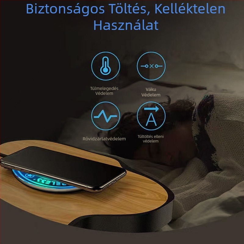 Fémes bevonatú vezeték nélküli töltő varázslatos kör mintával, 15W QC3.0, 1.67A, Honey Electricity