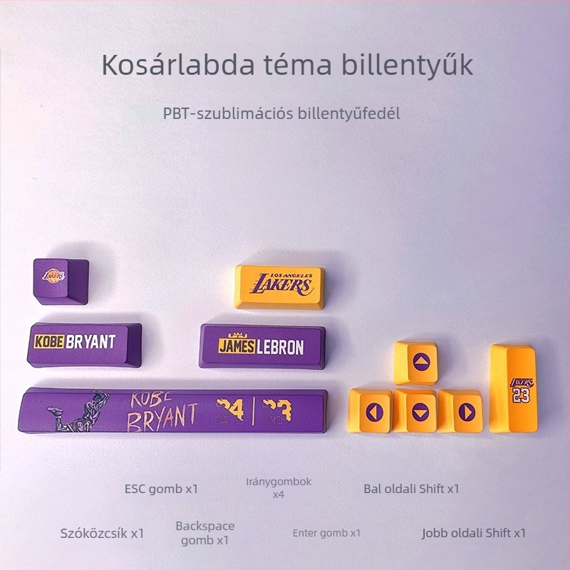 PBT kulcstartó készlet mechanikus billentyűzethez, 10 darab, ötoldalas Dye-Sublimáció, testreszabott téma, zöld kapcsolóval kompatibilis