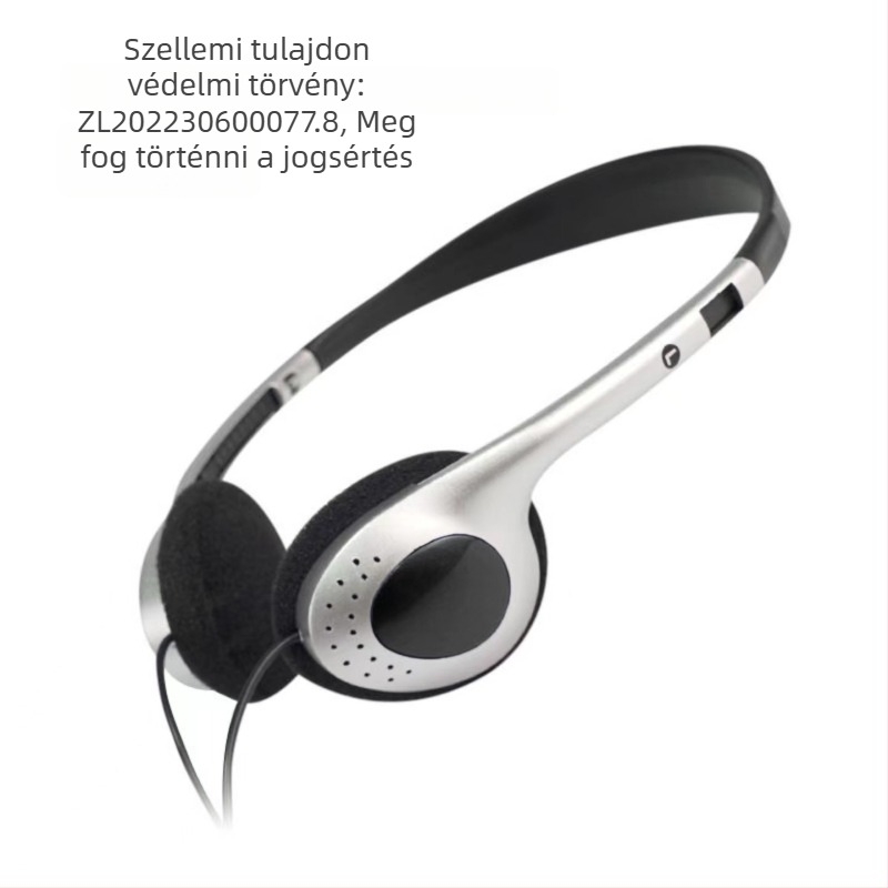 Vezetékes fejhallgató mikrofonnal, 3,5 mm-es csatlakozó, 1,2 m kábel, 30 mm hangszóró, frekvencia-tartomány 20 Hz-20 kHz