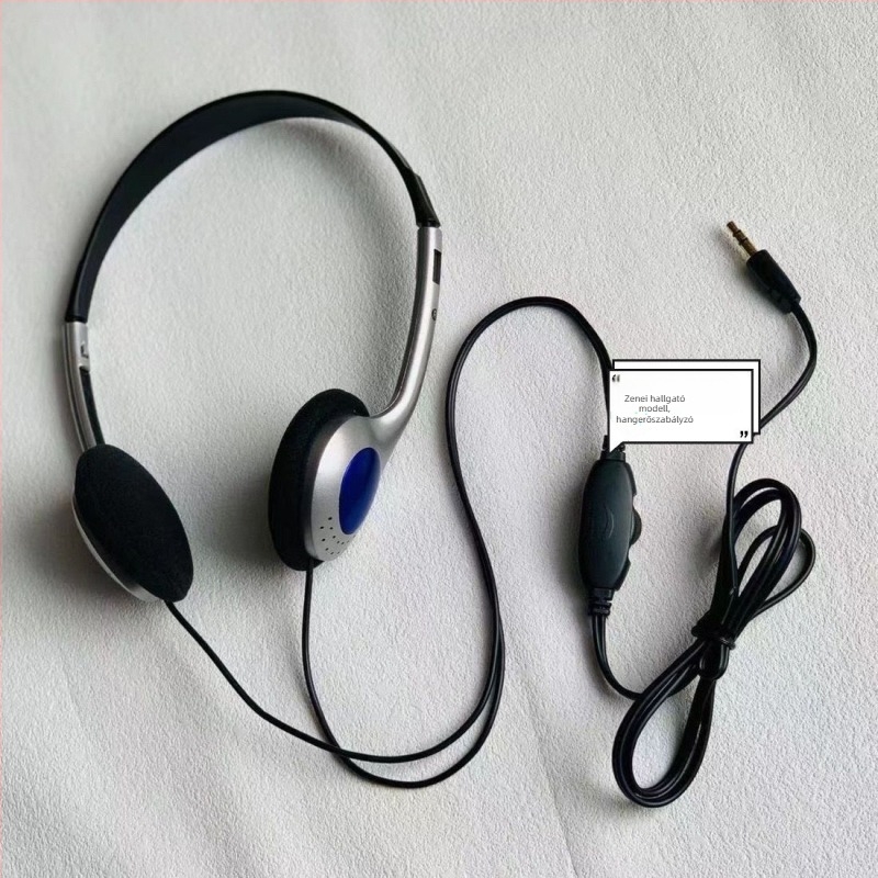 Vezetékes fejhallgató mikrofonnal, 3,5 mm-es csatlakozó, 1,2 m kábel, 30 mm hangszóró, frekvencia-tartomány 20 Hz-20 kHz