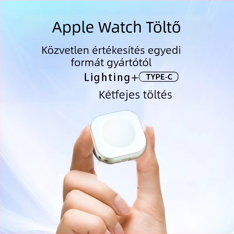 Apple Watch mágneses vezeték nélküli töltő, 5W gyors töltés, MFi tanúsítvány, hordozható