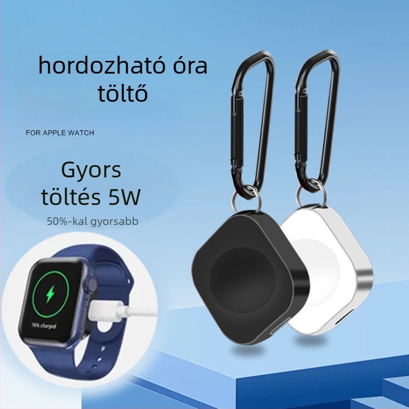 Apple Watch mágneses vezeték nélküli töltő, 5W gyors töltés, MFi tanúsítvány, hordozható