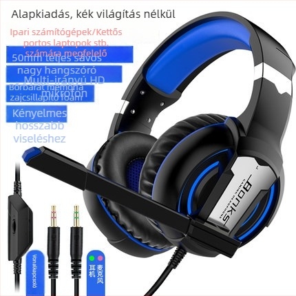 Vezetékes játékfejhallgató mikrofonnal, 3,5 mm csatlakozó, frekvenciatanomány 20-20000 Hz, impedancia 16 Ω, érzékenység 116 dB/mW, torzítás 2%