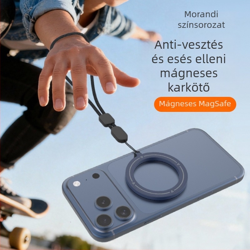 MagSafe csuklópánt dupla mágneses rögzítéssel, univerzális modell, fémszerkezet, testreszabási lehetőség