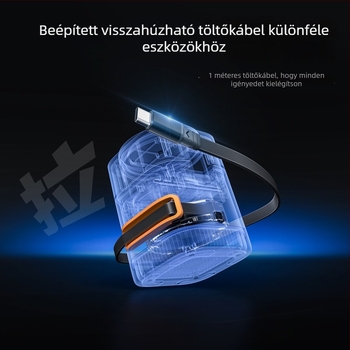 Qi2 mágneses vezető nélküli töltő 65W, 3 az 1-ben, infravörös érzékelővel és forgó fejjel Apple laptopokhoz