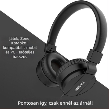 TD1 vezetékes headset, 3,5 mm-es csatlakozó, 20–20000 Hz, 32 Ω