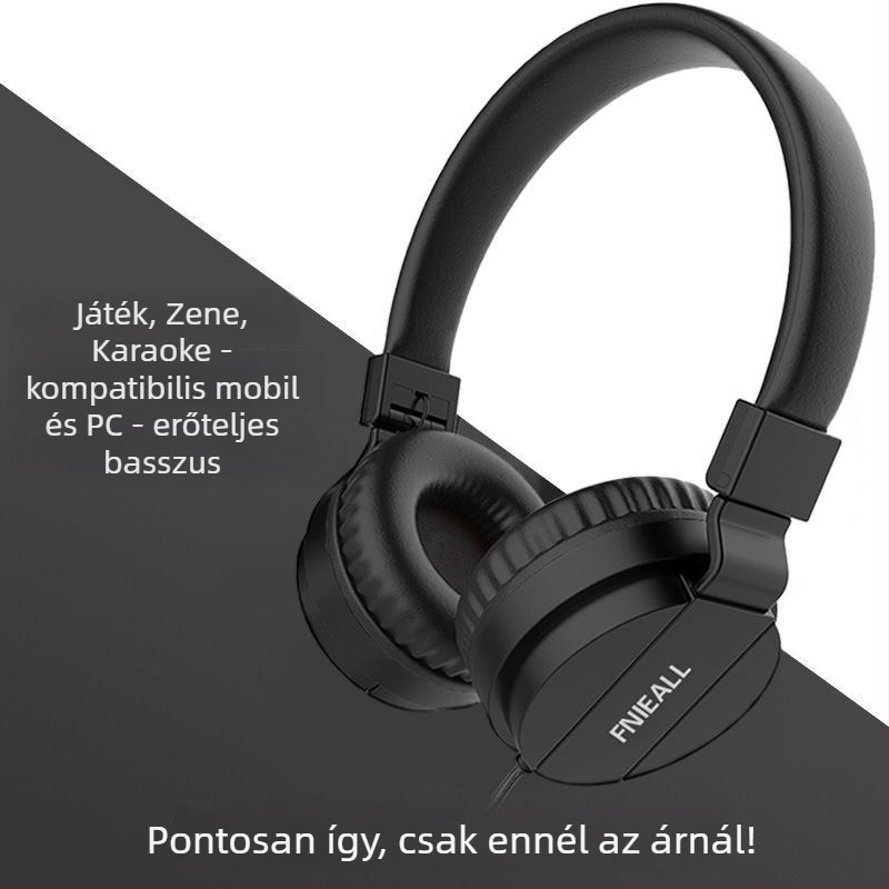 TD1 vezetékes headset, 3,5 mm-es csatlakozó, 20–20000 Hz, 32 Ω