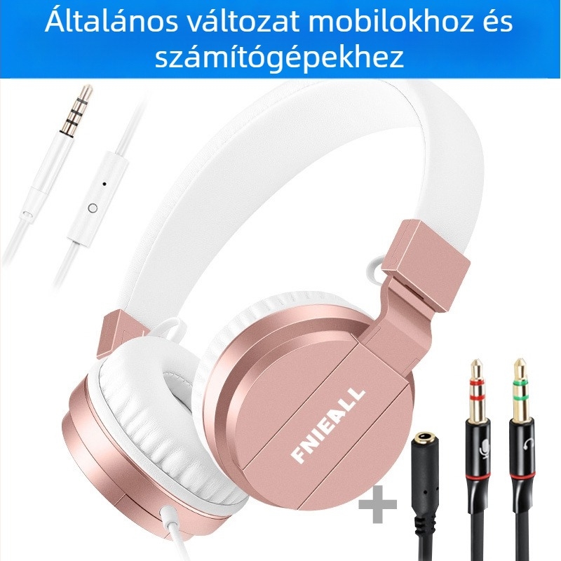 TD1 vezetékes headset, 3,5 mm-es csatlakozó, 20–20000 Hz, 32 Ω