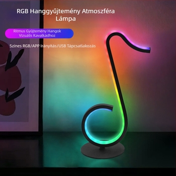 RGB színes asztali hangulatlámpa - USB tápegység, alkalmazásvezérlés, hangfelvételi mód, asztali lámpa