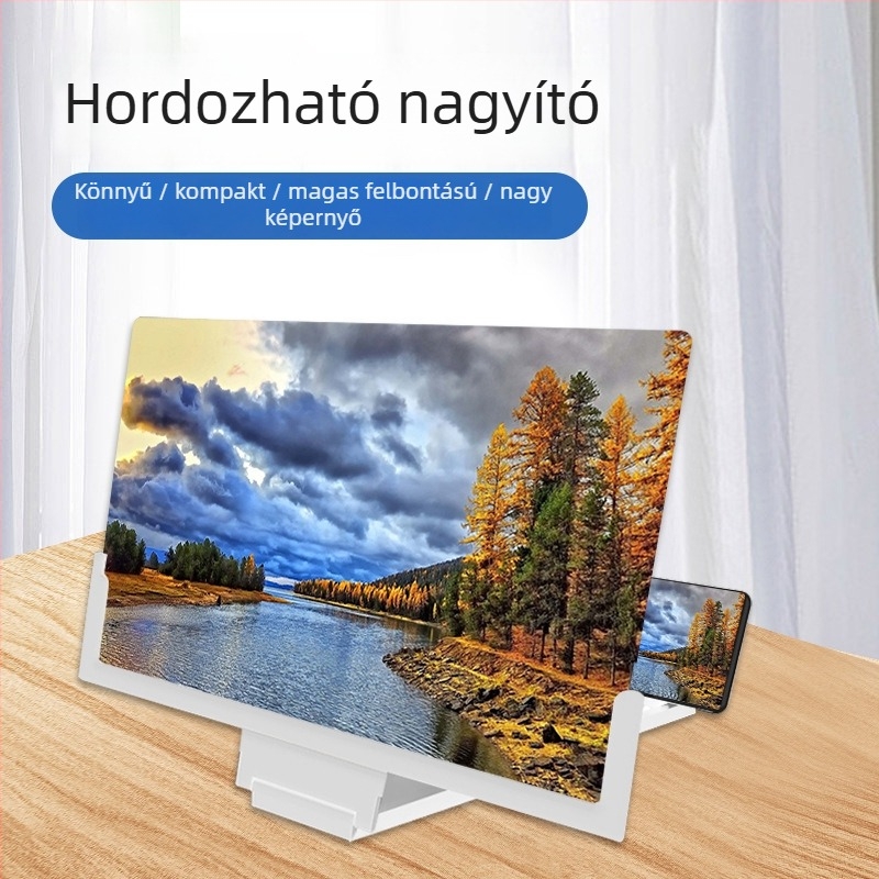 Telefon képernyő nagyító állvány – műanyag, hazai márka, IP-stílus