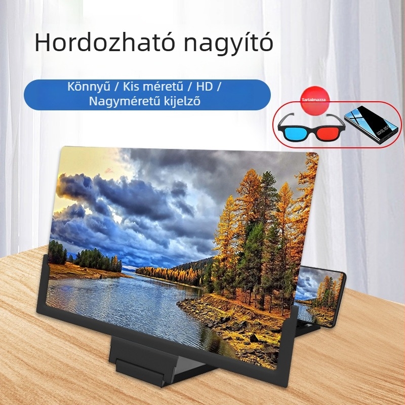 Telefon képernyő nagyító állvány – műanyag, hazai márka, IP-stílus