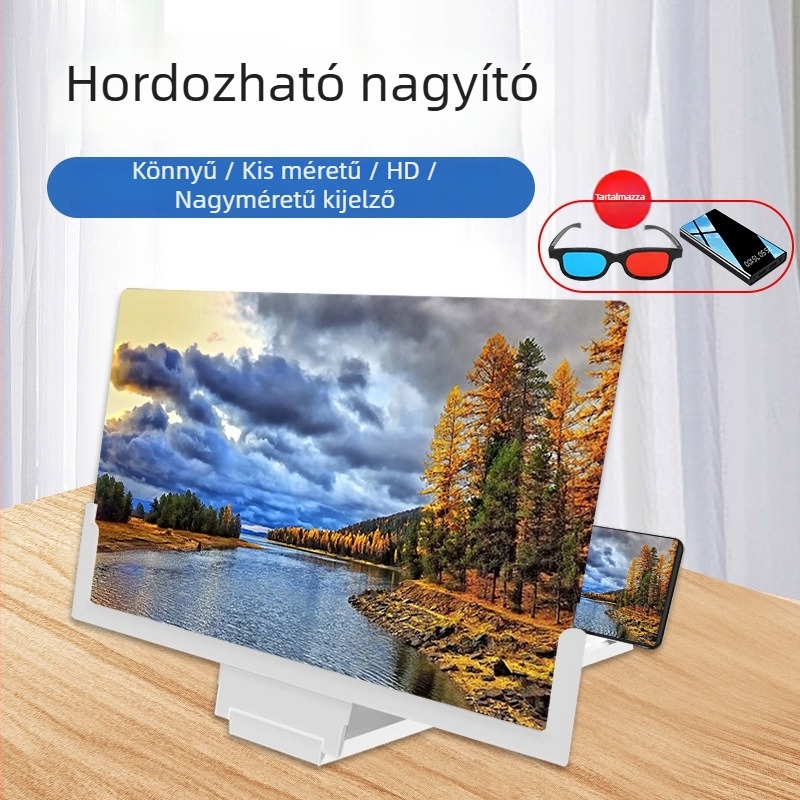 Telefon képernyő nagyító állvány – műanyag, hazai márka, IP-stílus