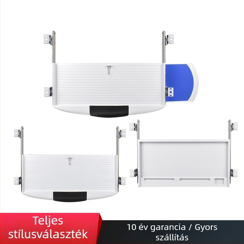 Íróasztali billentyűzet-tartó, polo mud, modell Keyboard tray cz, PP anyagú, fiókhoz