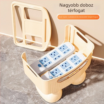 Router tároló doboz lábakkal, PP anyagból, nagy kapacitású, fedett, és halmozható, rekeszekkel