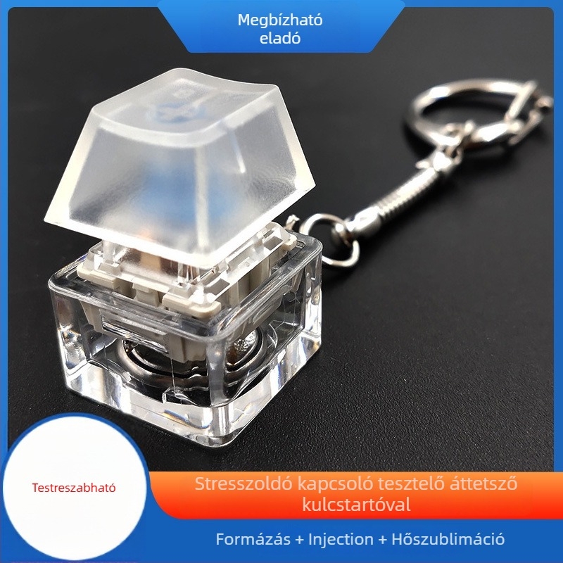 Kulcstartó - Elektronikusan fénylő fa hal, PVC kiegészítő (Rajzfilm stílus)