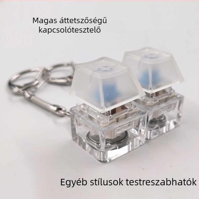 Kulcstartó - Elektronikusan fénylő fa hal, PVC kiegészítő (Rajzfilm stílus)