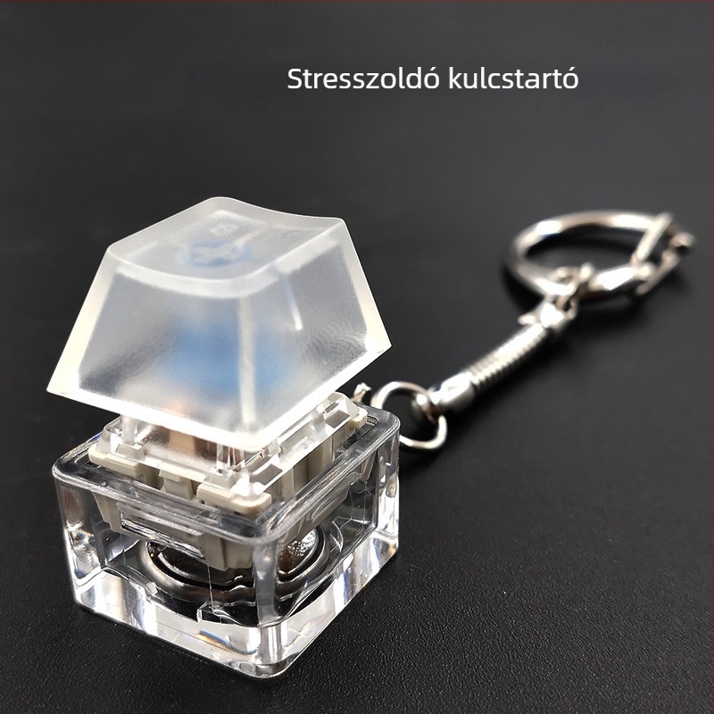 Kulcstartó - Elektronikusan fénylő fa hal, PVC kiegészítő (Rajzfilm stílus)