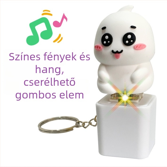 Gumis kulcstartó modern művészet-stílusban, ajándék barátoknak és kollégáknak