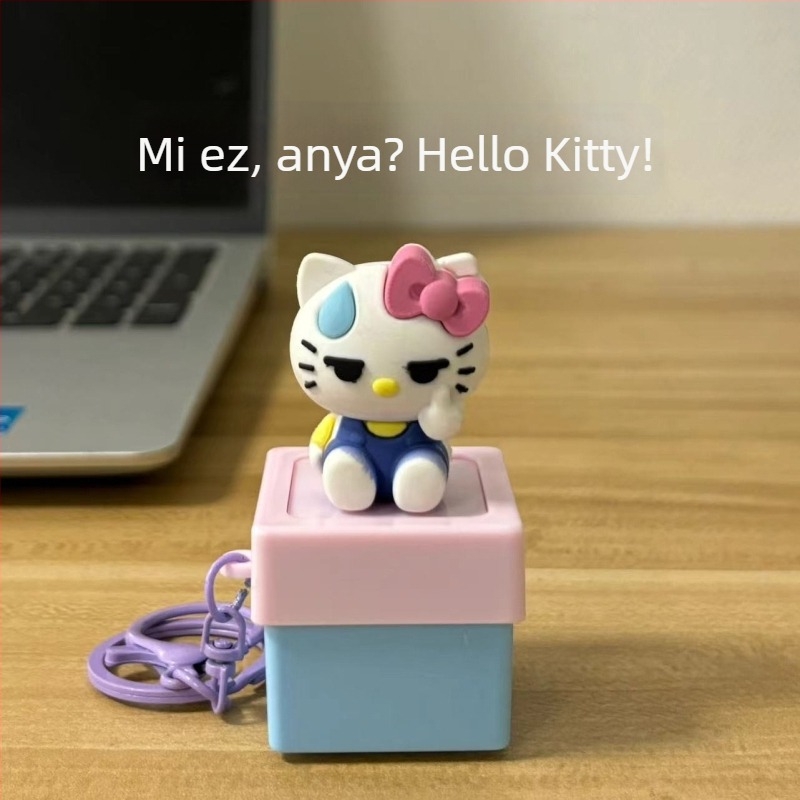 Gumis kulcstartó modern művészet-stílusban, ajándék barátoknak és kollégáknak