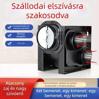 Megosztott csőventilátor, egy-kettő kivitel, fürdőszoba és konyha, HF18B, 220V, 40W, Energiahatékonyság II, Mechanikus vezérlés