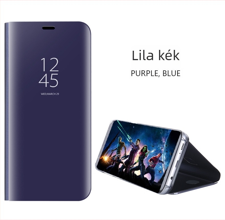 Huawei P30 Pro-hoz elektroplatált bőrtok tükrös felülettel