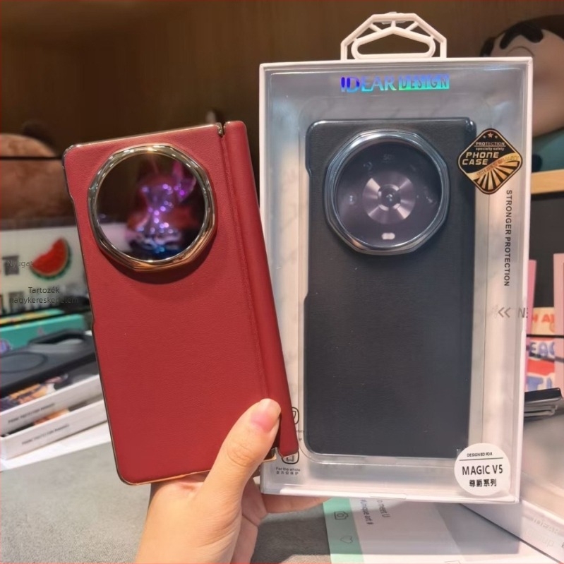 Masterpiece V5 átlátszó galvanizált összehajtható tok Huawei Magic V5-höz