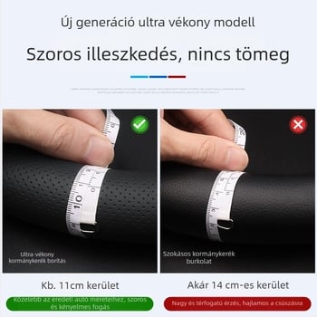BMW kormánykerék védő – sportos stílus, valódi bőr, univerzális négyévszakos, kompatibilis a 3-as és 5-ös sorozattal, valamint az X1–X7 sorozatokkal