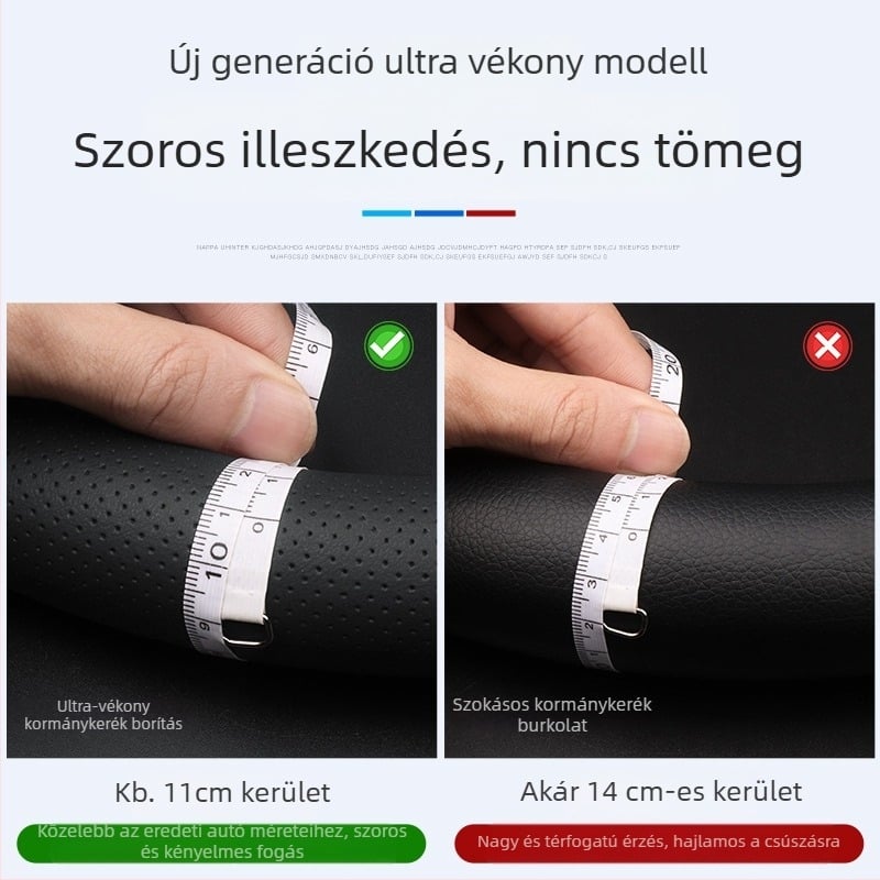 BMW kormánykerék védő – sportos stílus, valódi bőr, univerzális négyévszakos, kompatibilis a 3-as és 5-ös sorozattal, valamint az X1–X7 sorozatokkal