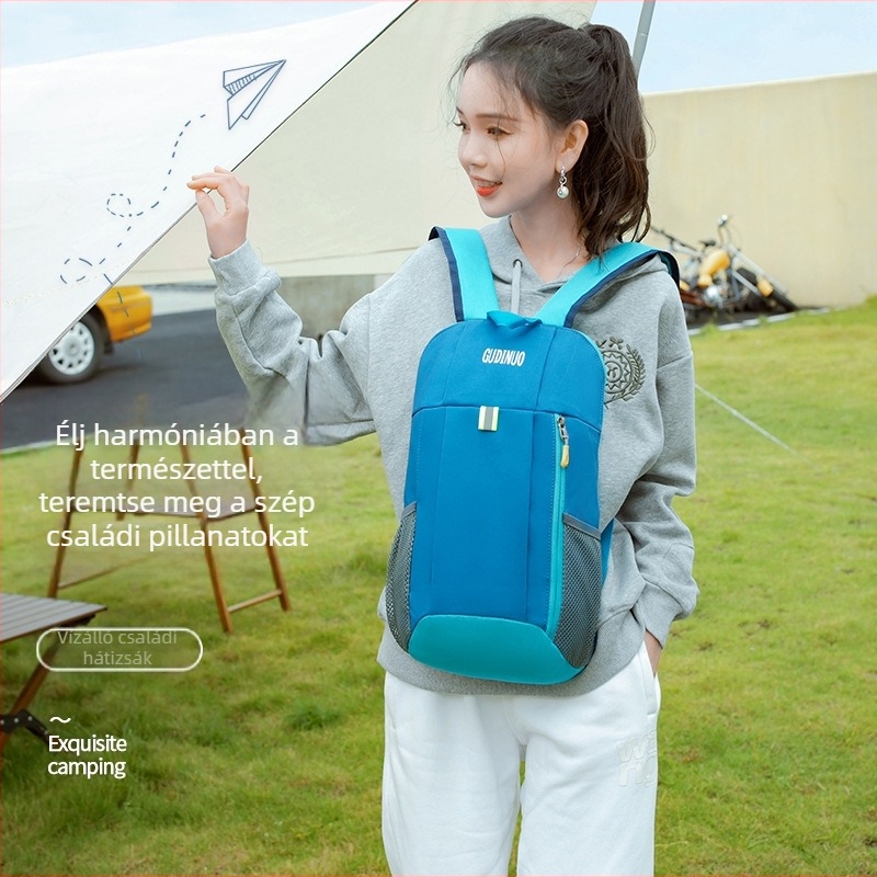 Uniszex nylon hátizsák légpárnás vállpántokkal, Gutino, kompatibilis 14 colos laptophoz, kapacitás 20 L alatt
