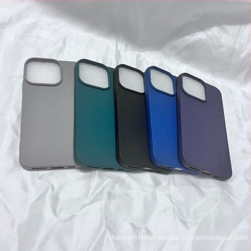 Magas minőségű szilikon tok Apple telefonokhoz nagy objektívű kamerával, matt felület, hőelvezetés, kopásállóság, ütésállóság, ujjlenyomat-mentes