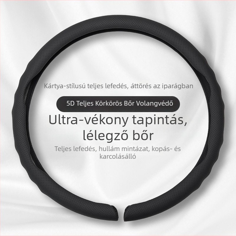 Autó kormánykerék borítás - Sportos stílus, Nyár, Műbőr, Univerzális felhelyezés, Minden autómárkával kompatibilis