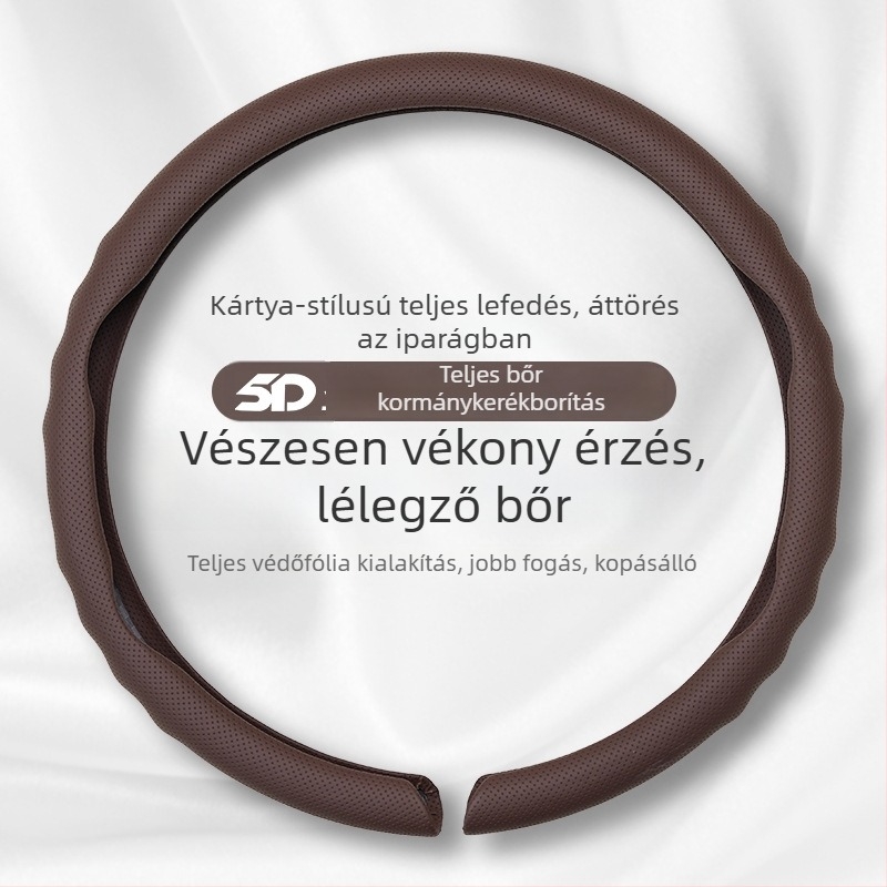 Autó kormánykerék borítás - Sportos stílus, Nyár, Műbőr, Univerzális felhelyezés, Minden autómárkával kompatibilis