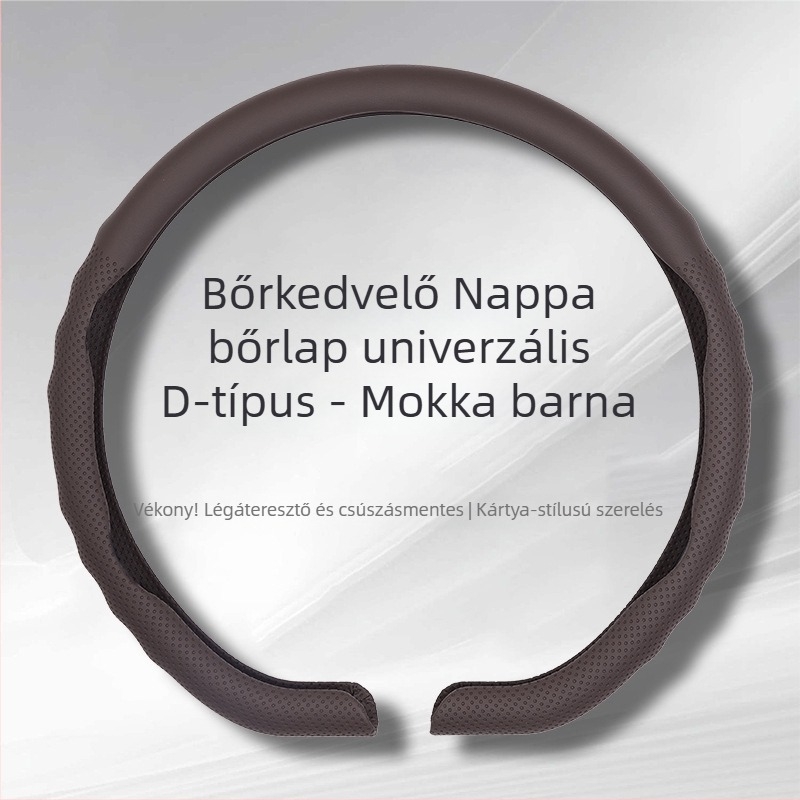 Autó kormánykerék borítás - Sportos stílus, Nyár, Műbőr, Univerzális felhelyezés, Minden autómárkával kompatibilis