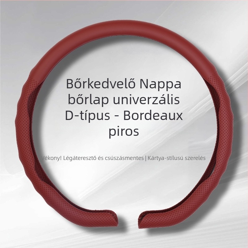 Autó kormánykerék borítás - Sportos stílus, Nyár, Műbőr, Univerzális felhelyezés, Minden autómárkával kompatibilis