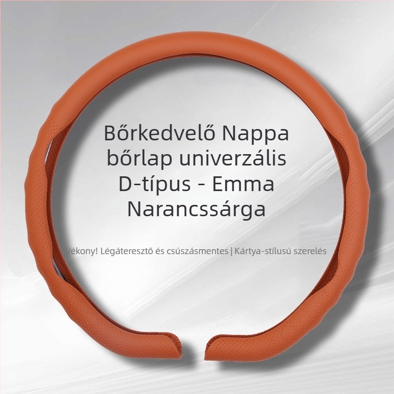 Autó kormánykerék borítás - Sportos stílus, Nyár, Műbőr, Univerzális felhelyezés, Minden autómárkával kompatibilis