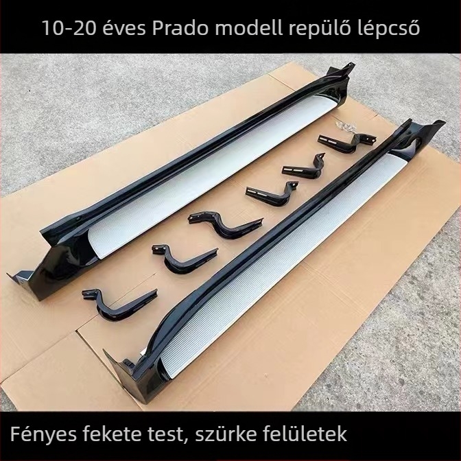 Rozsdamentes acél oldalsó lépcsők a Toyota Pradohoz, 2003-2009 és 2010-2022+ modellekhez, automata váltó.