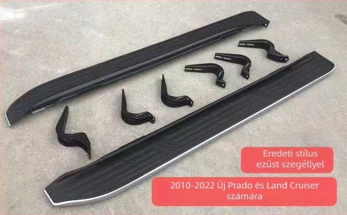Rozsdamentes acél oldalsó lépcsők a Toyota Pradohoz, 2003-2009 és 2010-2022+ modellekhez, automata váltó.