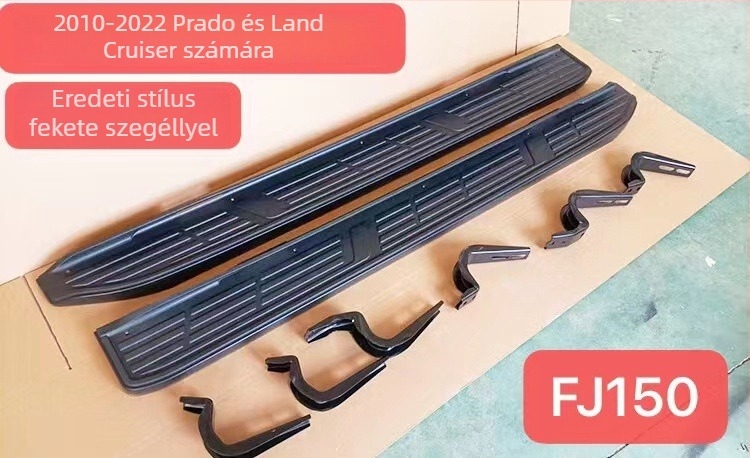 Rozsdamentes acél oldalsó lépcsők a Toyota Pradohoz, 2003-2009 és 2010-2022+ modellekhez, automata váltó.
