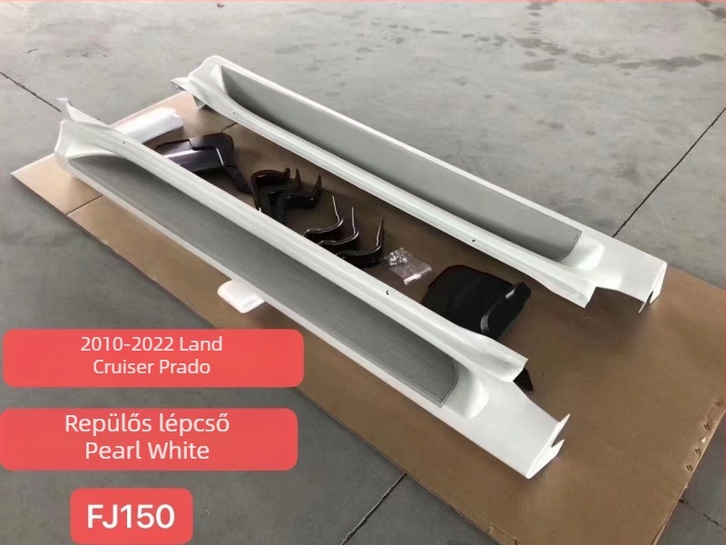 Rozsdamentes acél oldalsó lépcsők a Toyota Pradohoz, 2003-2009 és 2010-2022+ modellekhez, automata váltó.