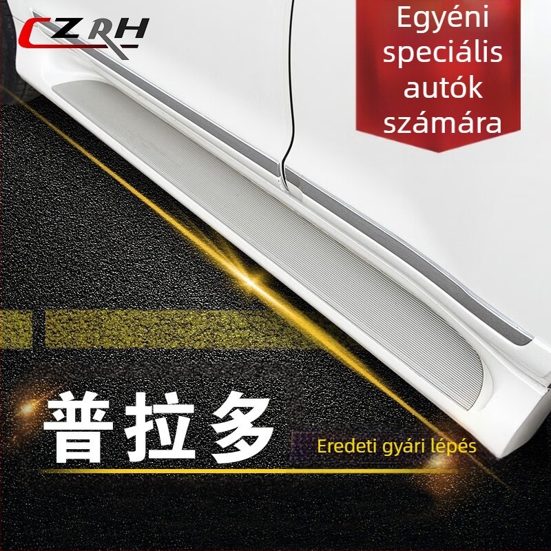 Rozsdamentes acél oldalsó lépcsők a Toyota Pradohoz, 2003-2009 és 2010-2022+ modellekhez, automata váltó.