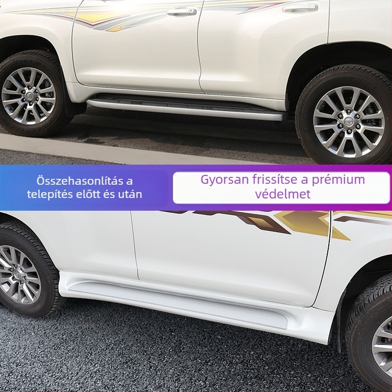 Rozsdamentes acél oldalsó lépcsők a Toyota Pradohoz, 2003-2009 és 2010-2022+ modellekhez, automata váltó.