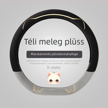 Velúr kormánykerék-huzat, csúszásmentes, téli meleg, univerzális illeszkedés