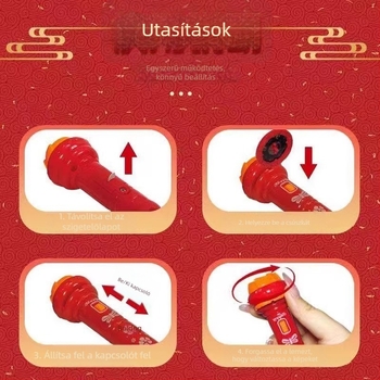 Gyerekeknek készült projektor-fényjáték csillagos ég projekcióval, műanyag oktató játék a szem- kéz koordináció fejlesztésére, 4–6 éveseknek