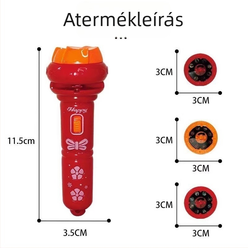 Gyerekeknek készült projektor-fényjáték csillagos ég projekcióval, műanyag oktató játék a szem- kéz koordináció fejlesztésére, 4–6 éveseknek