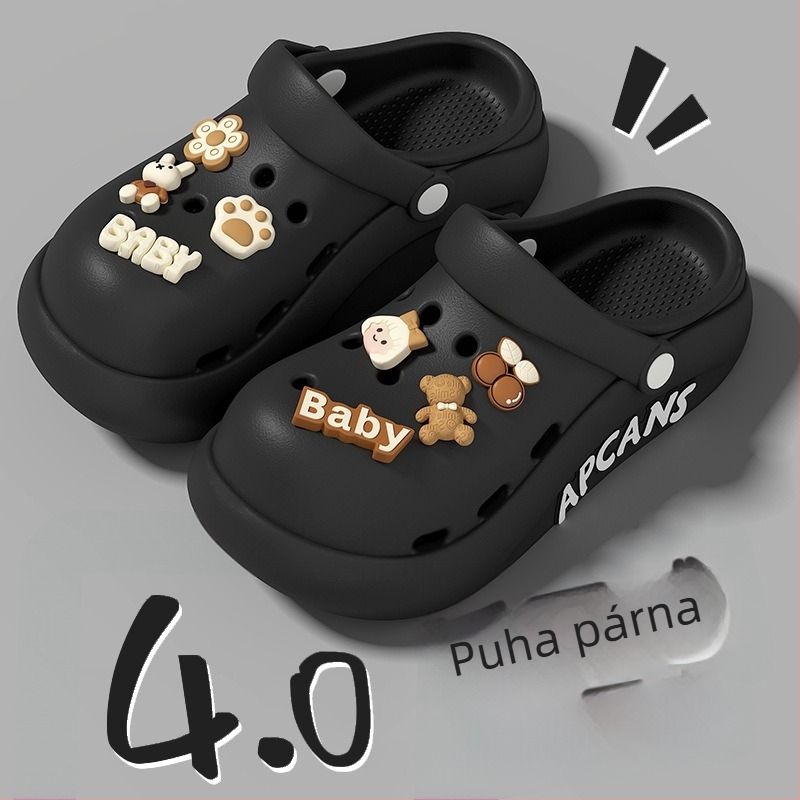 Női Crocs-stílusú nyári papucs, légáteresztő EVA felsőrész, EVA talp, vastag talp, injekciós öntéses kivitelezés, 2025