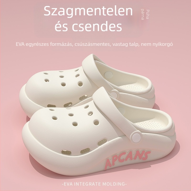 Női Crocs-stílusú nyári papucs, légáteresztő EVA felsőrész, EVA talp, vastag talp, injekciós öntéses kivitelezés, 2025