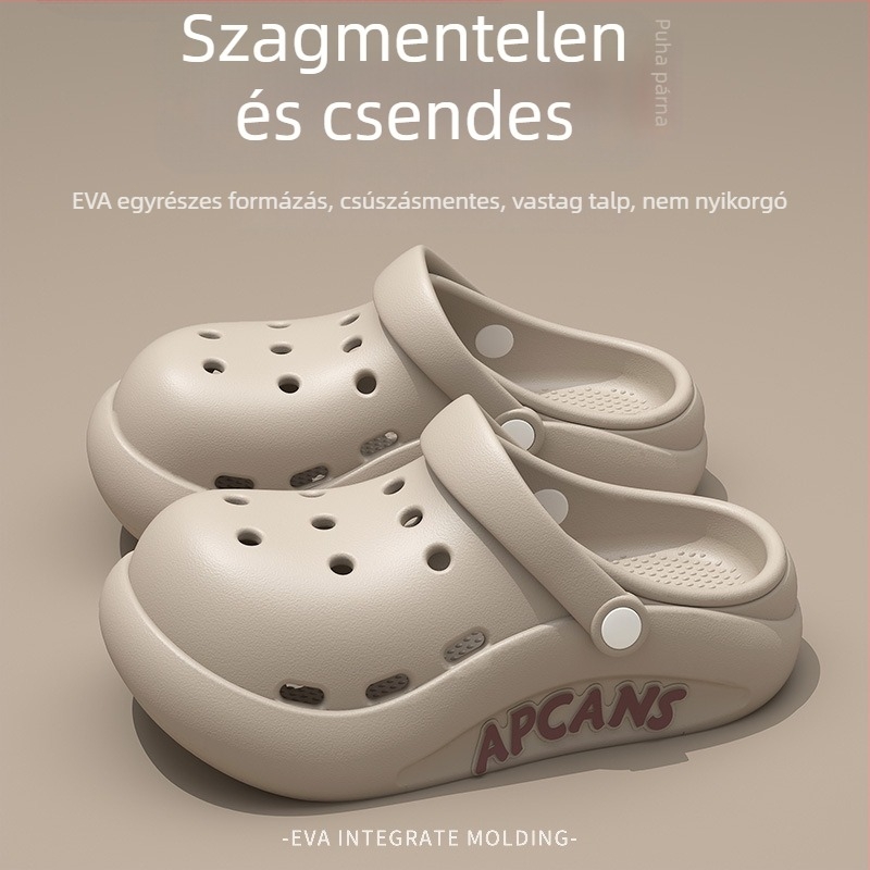 Női Crocs-stílusú nyári papucs, légáteresztő EVA felsőrész, EVA talp, vastag talp, injekciós öntéses kivitelezés, 2025