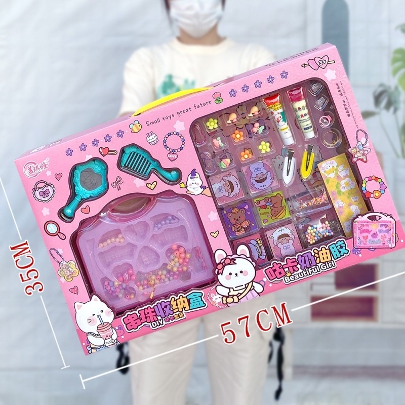 DIY játékkészlet Guka krém ragasztó matricákkal – játék ház, műanyag, 4–6 éveseknek, csomagolás doboz