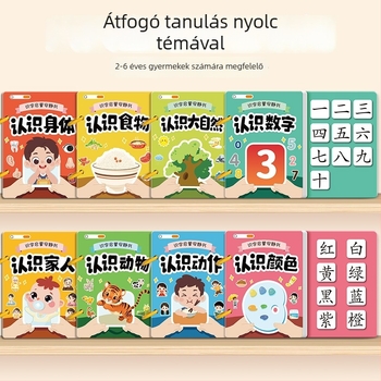 Korai írás-olvasás nyugis könyve képi kártyákkal és matricakészlettel; 3–6 éveseknek; anyag: papír; márka: Pasien