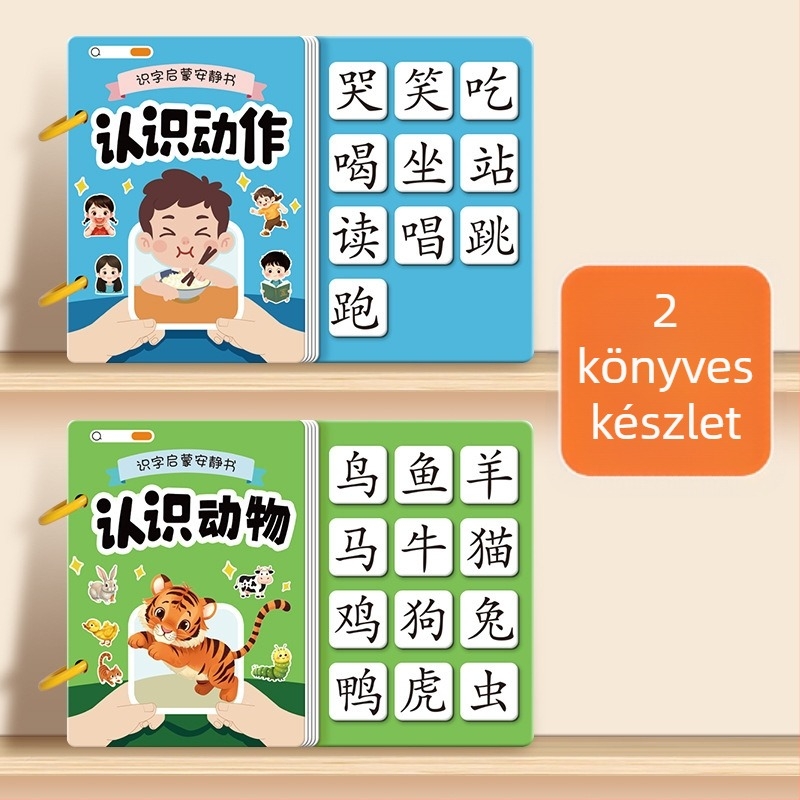 Korai írás-olvasás nyugis könyve képi kártyákkal és matricakészlettel; 3–6 éveseknek; anyag: papír; márka: Pasien